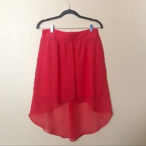 [Maurices] Coral High/Low Skirt